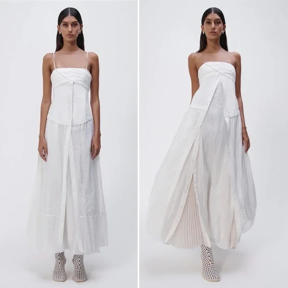 Jonathan Simkhai Ala Parachute Dress - White Size 4 - Picture 15 of 15